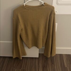 Zara Women's Camel Crew Neck Sweater